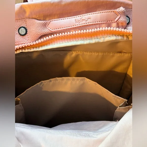 Kipling Seoul Large Laptop Backpack in a metallic pink shimmer - Picture 5 of 5